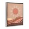 Stupell Industries Boho Sun over Desert Framed Floater Canvas Wall Art Design by Nataly White